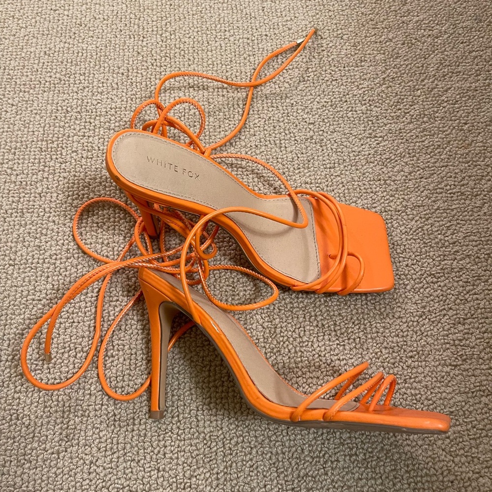 Whitefox orange heels